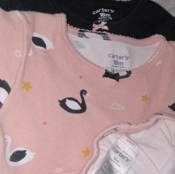 Carter's 3pc Swan PJ Set size 18M - Picture 3 of 3